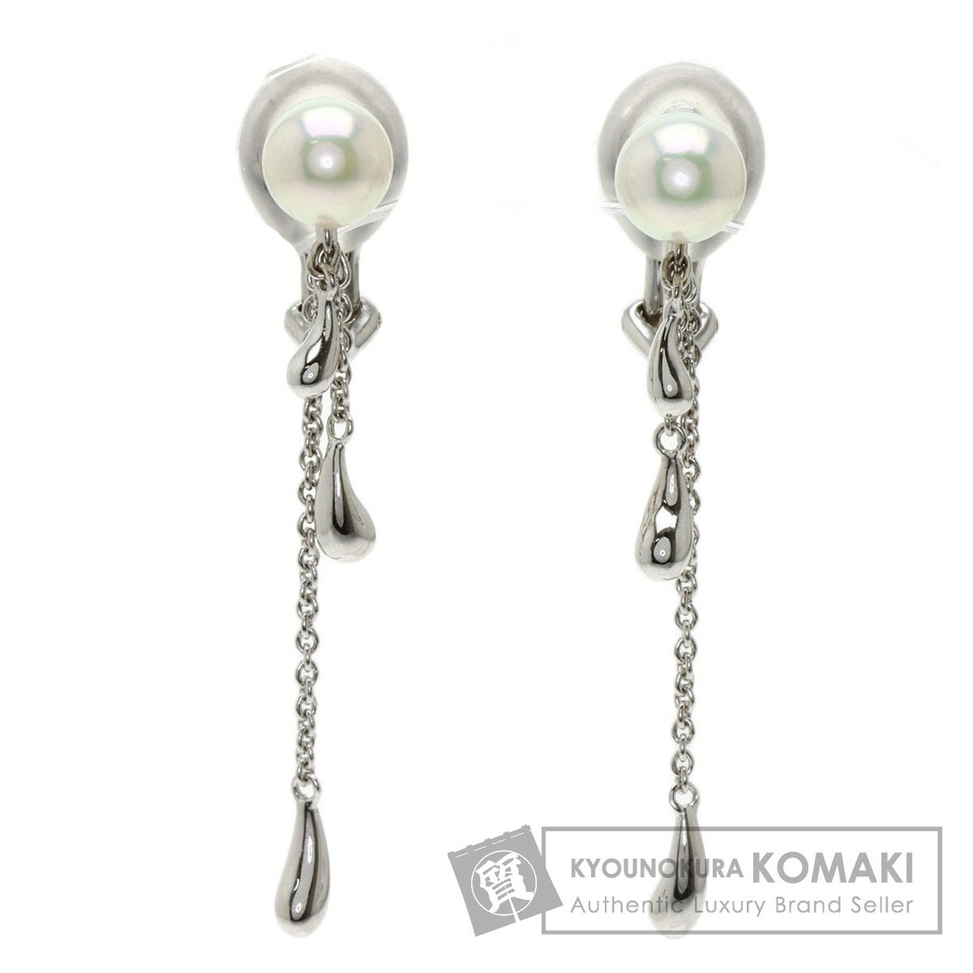 MIKIMOTO パール 真珠 ドロップ イヤリング K18WG レディース