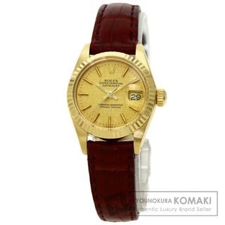 ロレックス(ROLEX)のROLEX 6917 デイトジャスト 1978年製 メーカーコンプリート 腕時計 K18YG アリゲーター レディース(腕時計)