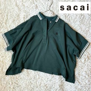 SACAI  ポロ 黒 Cotton Jersev Polo Shirt 美品