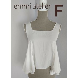 emmi atelier パイピングノースリーブブラウス