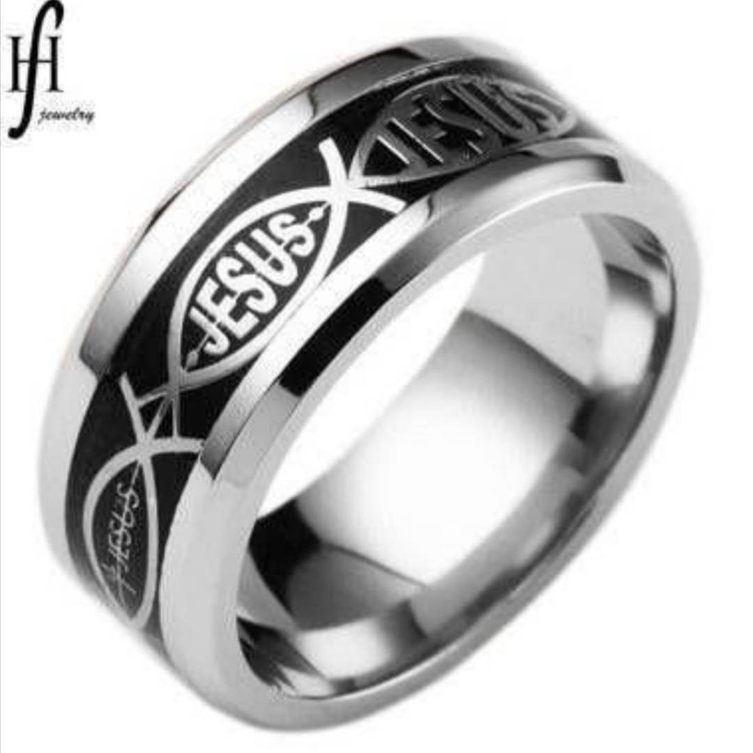 【SALE】リング　メンズ　ステンレス　ブラック　黒　指輪　20号 メンズのアクセサリー(リング(指輪))の商品写真