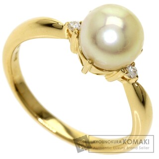 タサキ(TASAKI)のTASAKI パール 真珠 ダイヤモンド リング・指輪 K18YG レディース(リング(指輪))