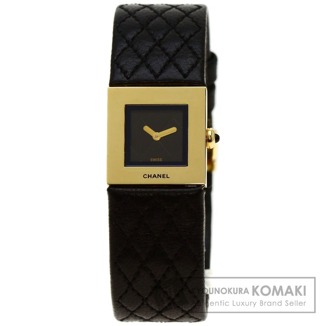 CHANEL H0109 マトラッセ 腕時計 K18YG 革 レディース