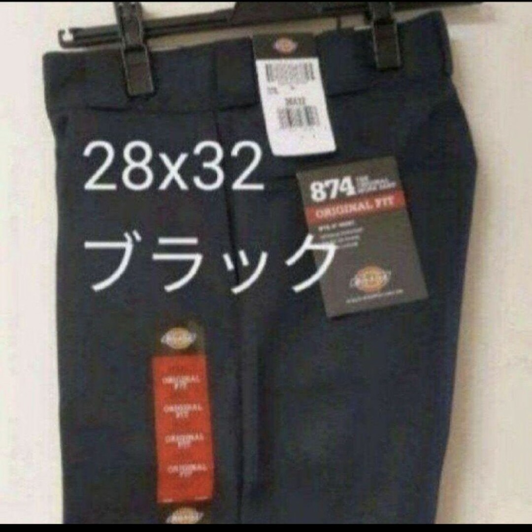 新品 32x30 BK ワークパンツ ディッキーズ ブラック