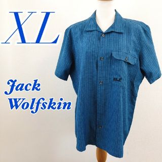 ジャックウルフスキン(Jack Wolfskin)のJack Wolfskin ジャックウルフスキン　半袖シャツ　チェック　ブルー(Tシャツ/カットソー(半袖/袖なし))