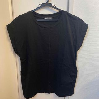 ザラ(ZARA)のZARA  ブラックTシャツ(Tシャツ(半袖/袖なし))