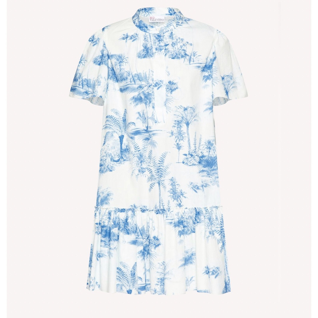 RedValentino コットンドレストロピカルプリント - ひざ丈ワンピース