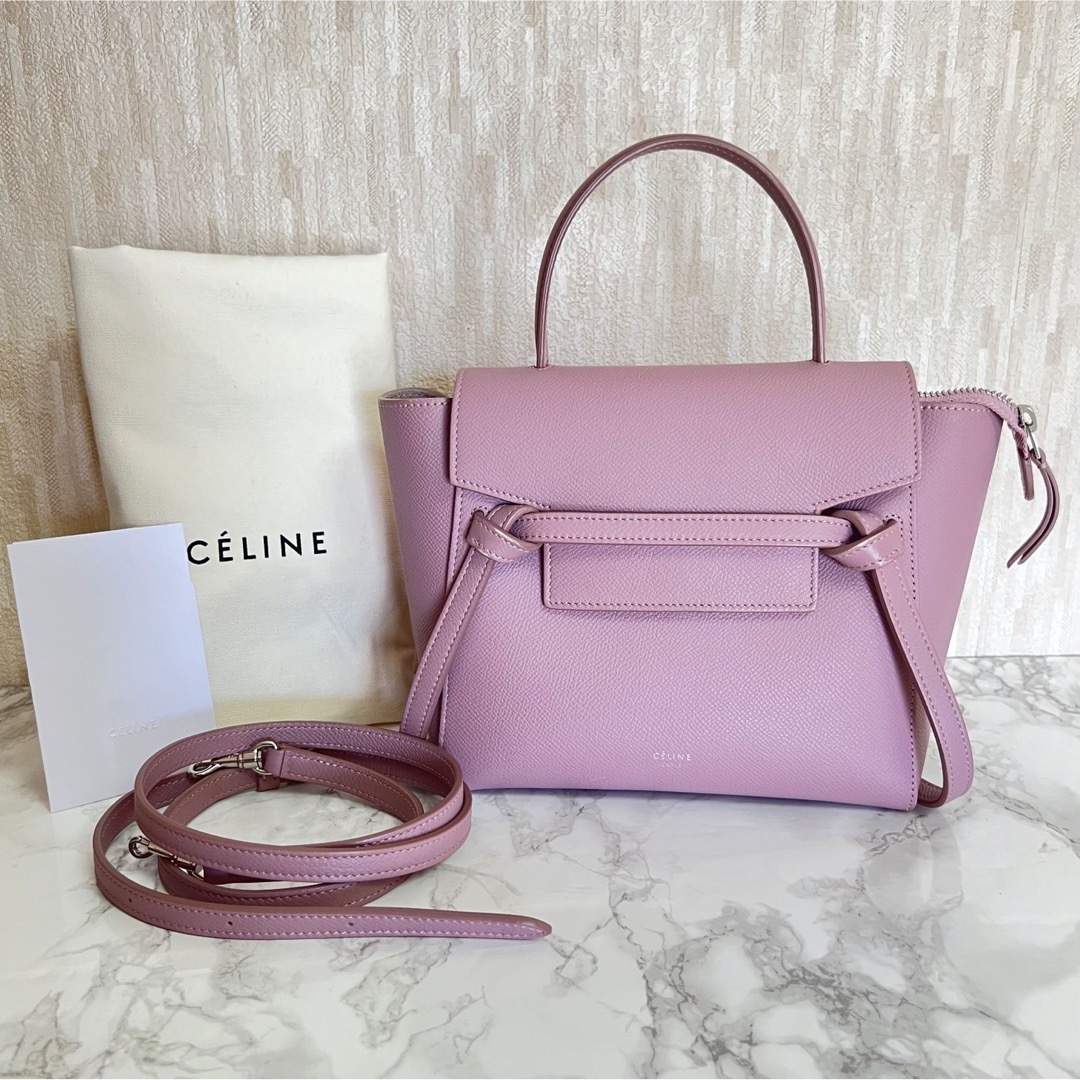 celine  ベルトバッグ ナノ アンティークローズ 美品