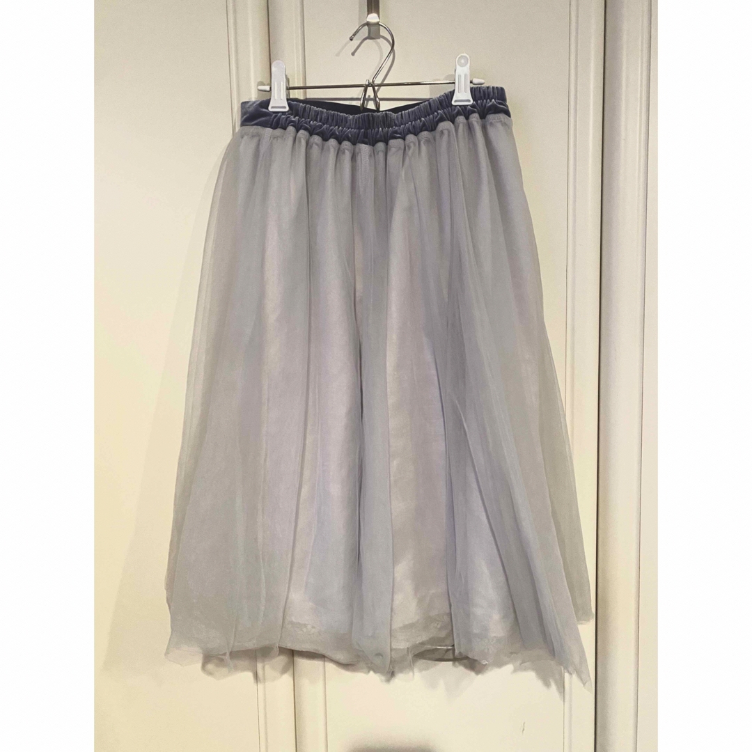 LIZ LISA(リズリサ)のリズリサ　ブルーグレーチュールスカート レディースのスカート(ひざ丈スカート)の商品写真