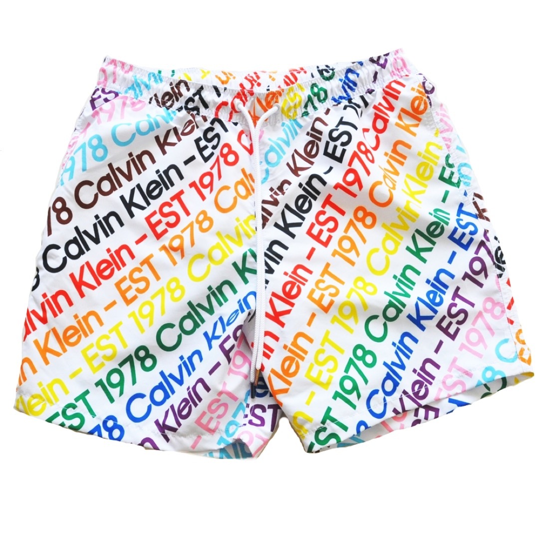 CALVIN KLEIN LOGO MONOGRAM SWIM SHORTS