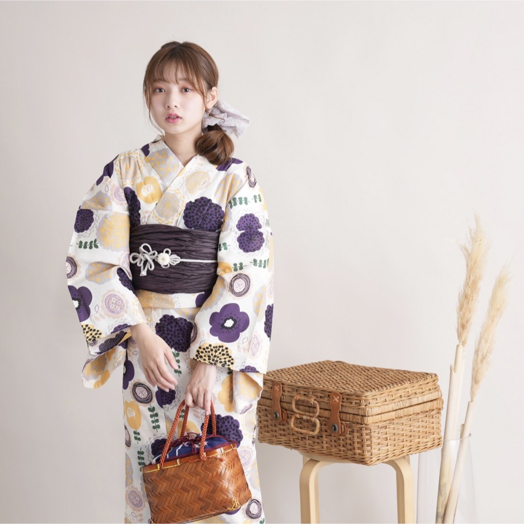 utatane - 購入専用様『レア物💖』utatane 浴衣 北欧ぽこぽこのお花 の