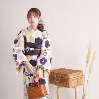 ウタタネ(utatane)の購入専用様『レア物💖』utatane 浴衣　北欧ぽこぽこのお花　(浴衣)