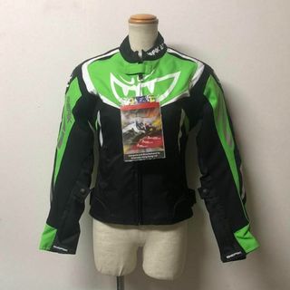 新品 ベリック ライダースジャケット黒 / 緑 / 白 プロテクター