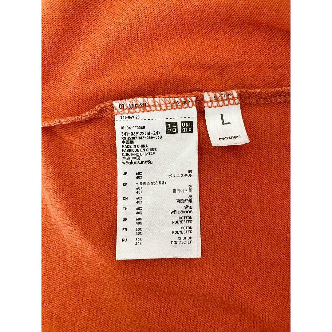 UNIQLO(ユニクロ)のユニクロ　長袖 Tシャツ　無地　オレンジ　L　K00232 メンズのトップス(Tシャツ/カットソー(七分/長袖))の商品写真