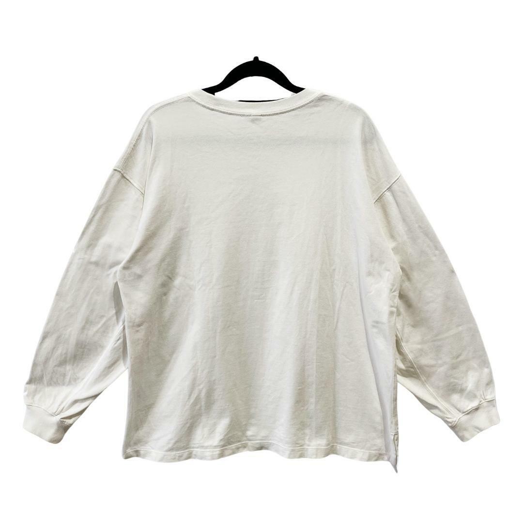 UNIQLO(ユニクロ)のユニクロ　長袖 Tシャツ　無地　ホワイト　XL　K00236 メンズのトップス(Tシャツ/カットソー(七分/長袖))の商品写真