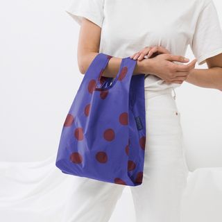 バグゥ(BAGGU)のBAGGU ドット パープル　ベビーサイズ(エコバッグ)