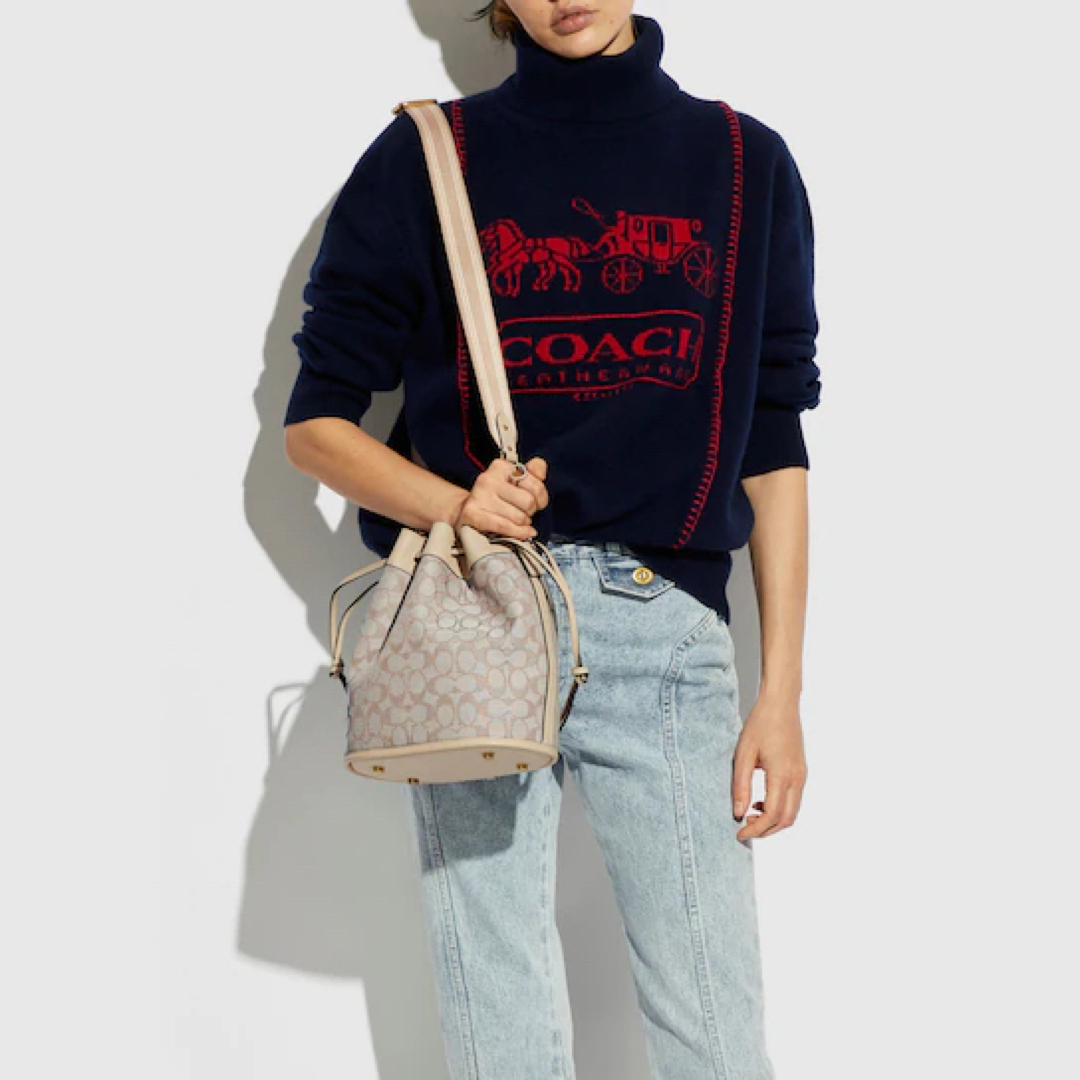 COACH フィールド バケット バッグ シグネチャー ジャカード
