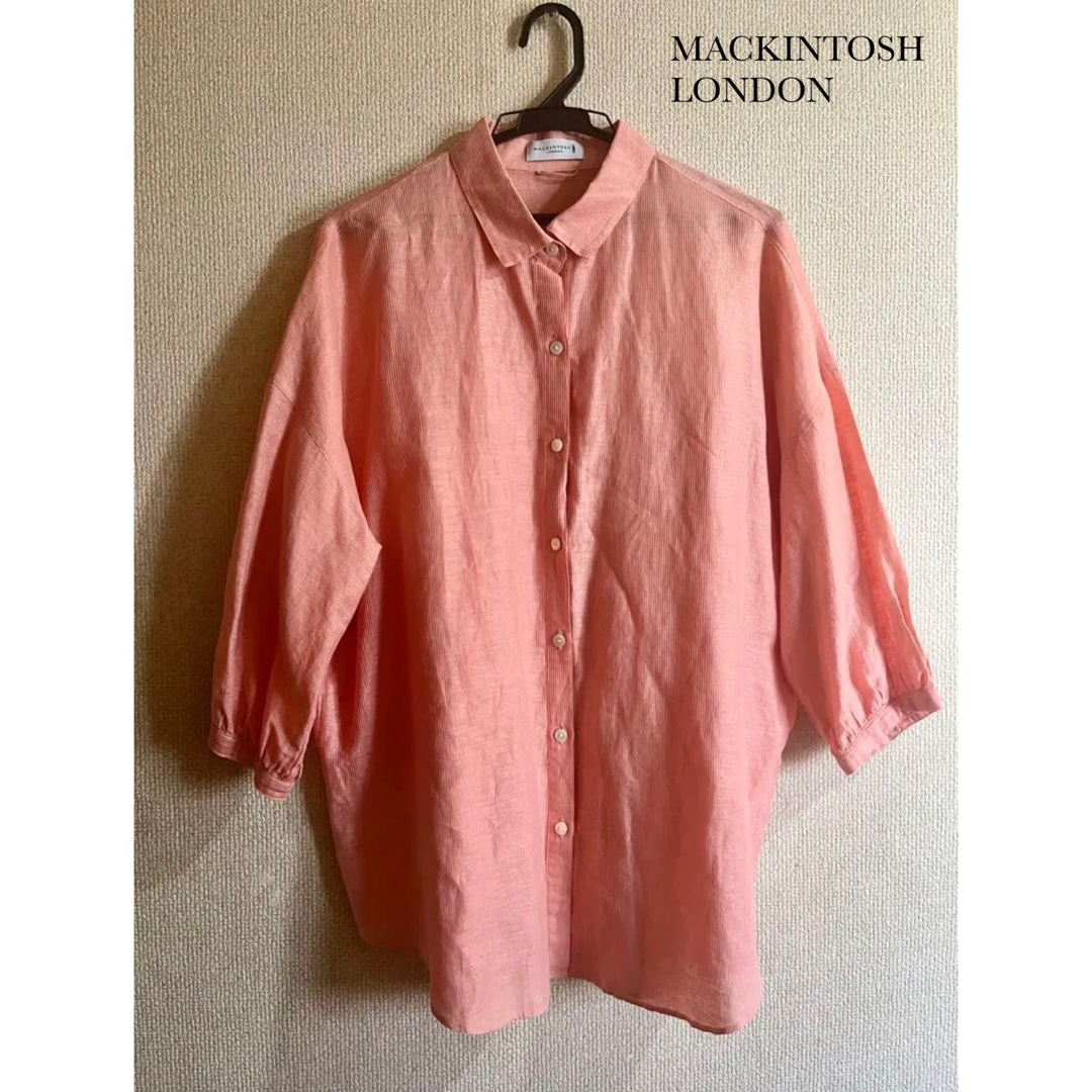 MACKINTOSH(マッキントッシュ)のマッキントッシュロンドン コットンボイルリネン ブラウス シャツ 44 レディースのトップス(シャツ/ブラウス(長袖/七分))の商品写真