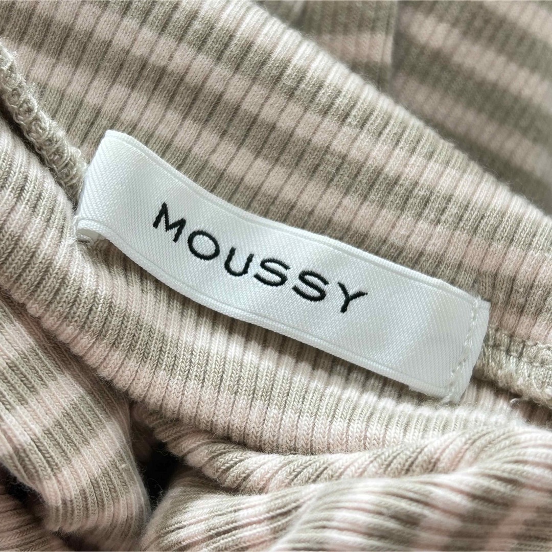 moussy(マウジー)の激安 MOUSSY マウジー ハイネック ボーダー ロンT 長袖 ギャルF/12 レディースのトップス(Tシャツ(長袖/七分))の商品写真