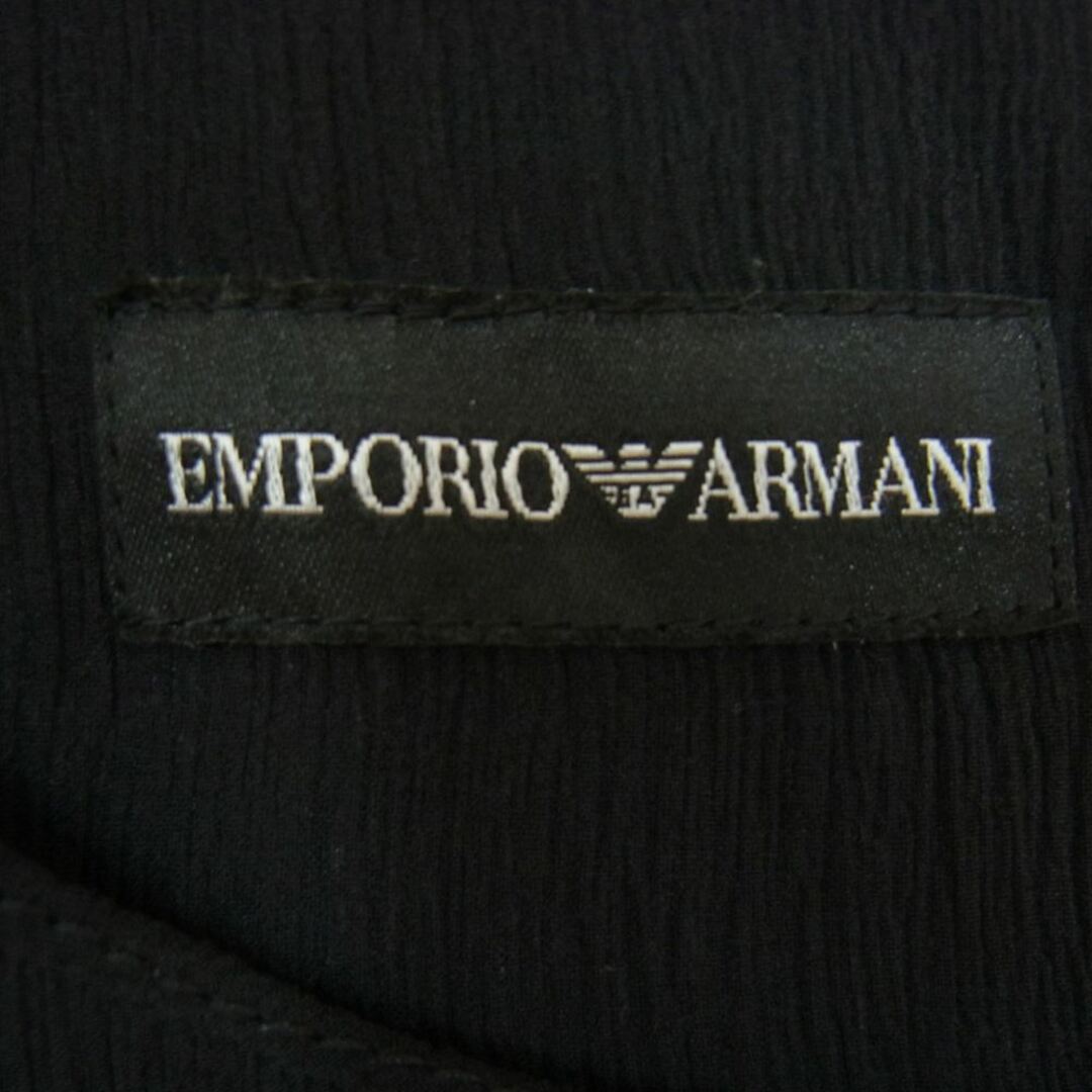 Emporio Armani(エンポリオアルマーニ)のEmporio Armani エンポリオ・アルマーニ K2A75T-K9991 国内正規品 シルク100％ フラワーコサージュ切替 ノースリーブ ワンピース ドレス ブラック系 40【中古】 レディースのワンピース(その他)の商品写真