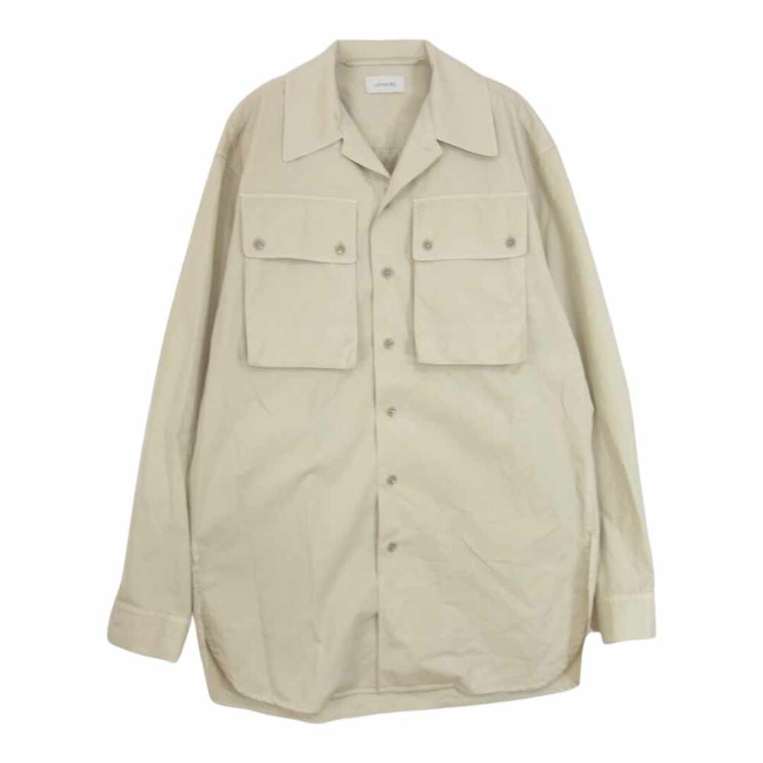 ルメール LEMAIRE 22SS M221 SH190 国内正規品 MILITARY SHIRT ミリタリー シャツ オープンカラー ベージュ系 46のサムネイル