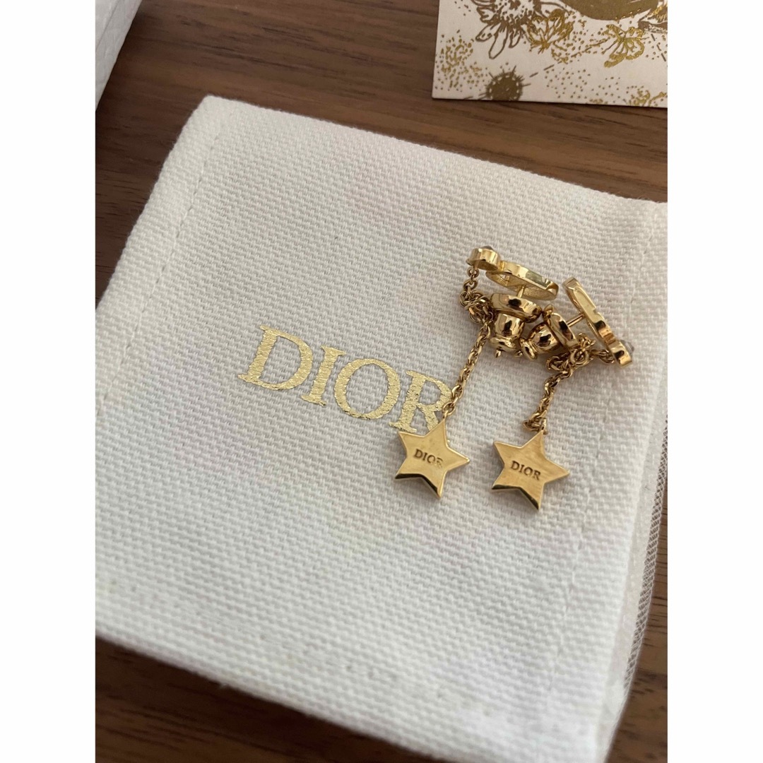 超希少　Christian Dior　バラ　ピアス　ロゴ