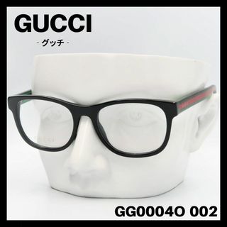 Gucci - GUCCI GG0004O 002 メガネフレーム ブラック グリーン グッチ