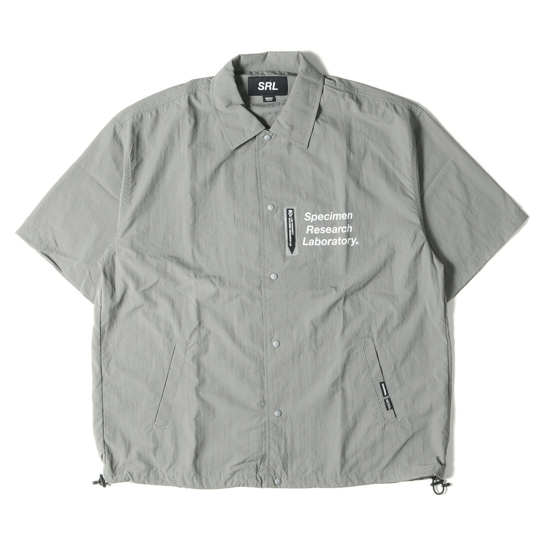 NEIGHBORHOOD ネイバーフッド シャツ サイズ:M 23SS SRL ナイロン スナップボタン 半袖 シャツ SRL . SHELTECH SHIRT SS グレー トップス カジュアルシャツ 【メンズ】