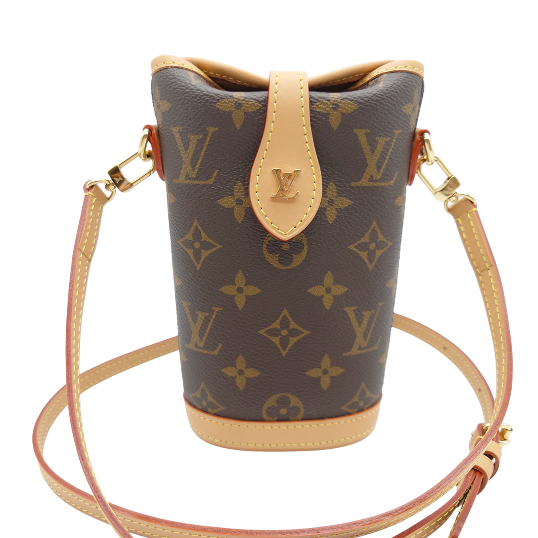 【20,000円OFF お値引き】ルイヴィトン Louis Vuitton フォールド ミー ポーチ ショルダー バッグ ショルダー ポーチ モノグラム ブラウン 茶系 レザー M80874 ICタグ  レディース 【 AB ランク】 ☆送料無料☆ 当店通常価格192,800円