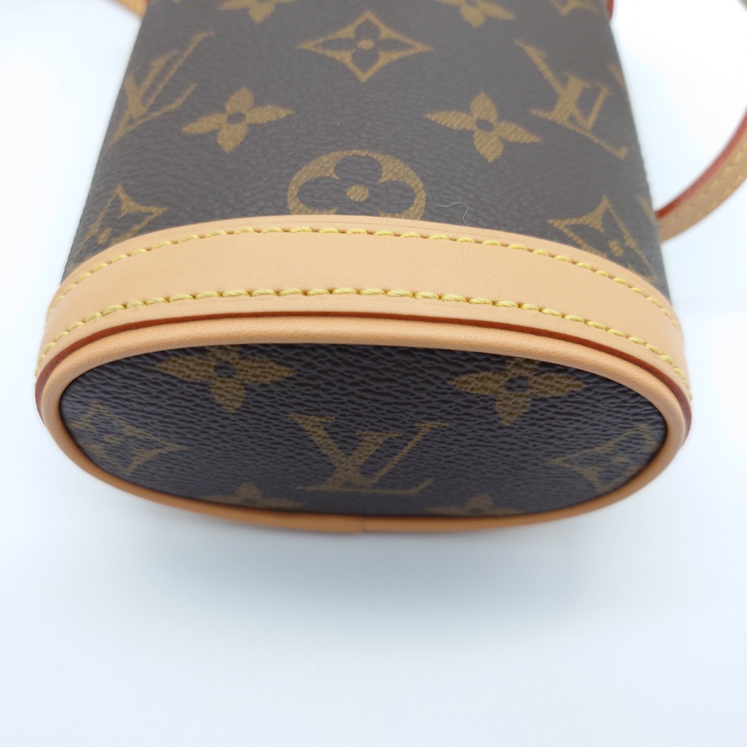 【20,000円OFF お値引き】ルイヴィトン Louis Vuitton フォールド ミー ポーチ ショルダー バッグ ショルダー ポーチ モノグラム ブラウン 茶系 レザー M80874 ICタグ  レディース 【 AB ランク】 ☆送料無料☆ 当店通常価格192,800円