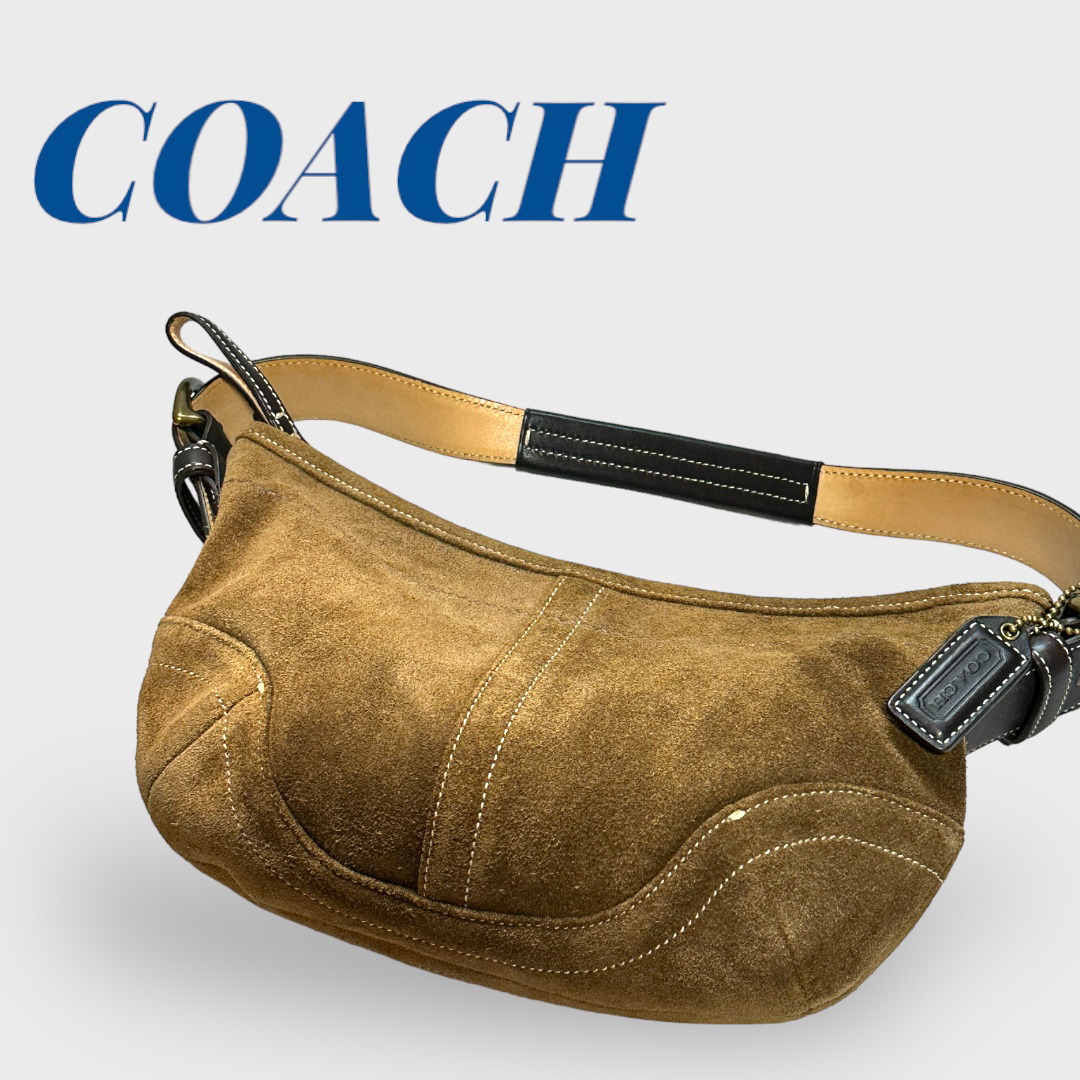 COACH - COACH コーチ スウェード ショルダーバッグ ワンハンドル