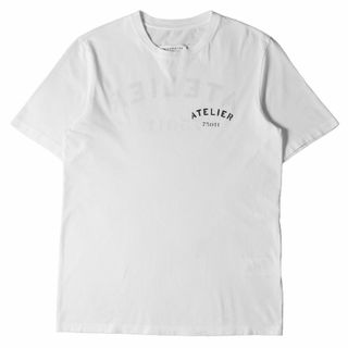 Maison Martin Margiela メゾンマルタンマルジェラ Tシャツ サイズ:46 アトリエ ロゴ クルーネック Tシャツ  Aterlier Tee S30GC0639 S22816 18SS マルジェラ10 MM10 ホワイト 白 イタリア製 ブランド トップス  カットソー 半袖