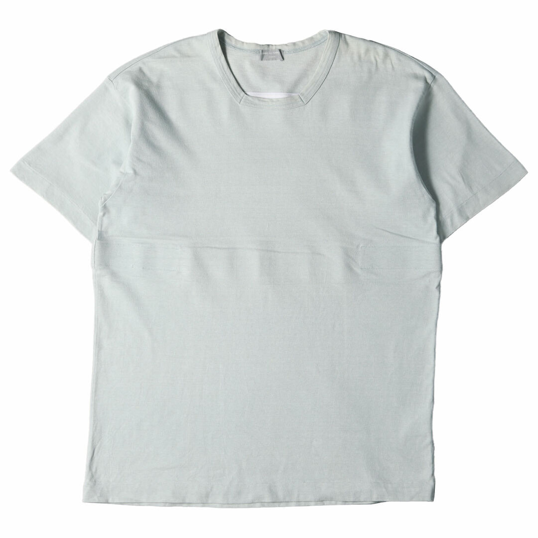 COMME des GARCONS コムデギャルソン Tシャツ 99SS ゴム刺繍 スクエアネック Tシャツ HT-100300 変型 HOMME 田中オム アーカイブ ライトグリーン 日本製 ブランド トップス カットソー 半袖 【メンズ】