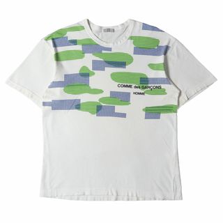 コムデギャルソン(COMME des GARCONS)のCOMME des GARCONS コムデギャルソン Tシャツ ジオメトリック グラフィック ロゴ クルーネック Tシャツ HT-070120 00AW HOMME 田中オム アーカイブ Y2K ホワイト 白 日本製 ブランド トップス カットソー 半袖【メンズ】【中古】(Tシャツ/カットソー(半袖/袖なし))