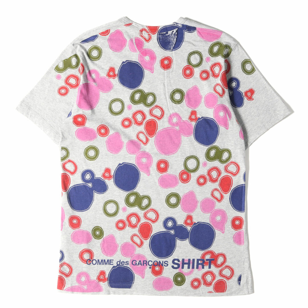 COMME des GARCONS コムデギャルソン Tシャツ サイズ:L バック グラフィック プリント クルーネック 半袖 Tシャツ SHIRT 05SS アーカイブ グレー トップス カットソー 【メンズ】