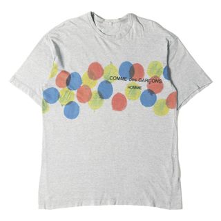 コムデギャルソン(COMME des GARCONS)のCOMME des GARCONS コムデギャルソン Tシャツ ロゴ ドット プリント クルーネック 半袖 Tシャツ 99AW HT-040400 HOMME AD1999 田中オム アーカイブ グレー 日本製 ブランド トップス カットソー【メンズ】【中古】(Tシャツ/カットソー(半袖/袖なし))