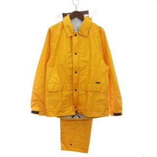 ゴアテックス レインウェア 雨具 セットアップ ジャケット パンツ 黄 LL