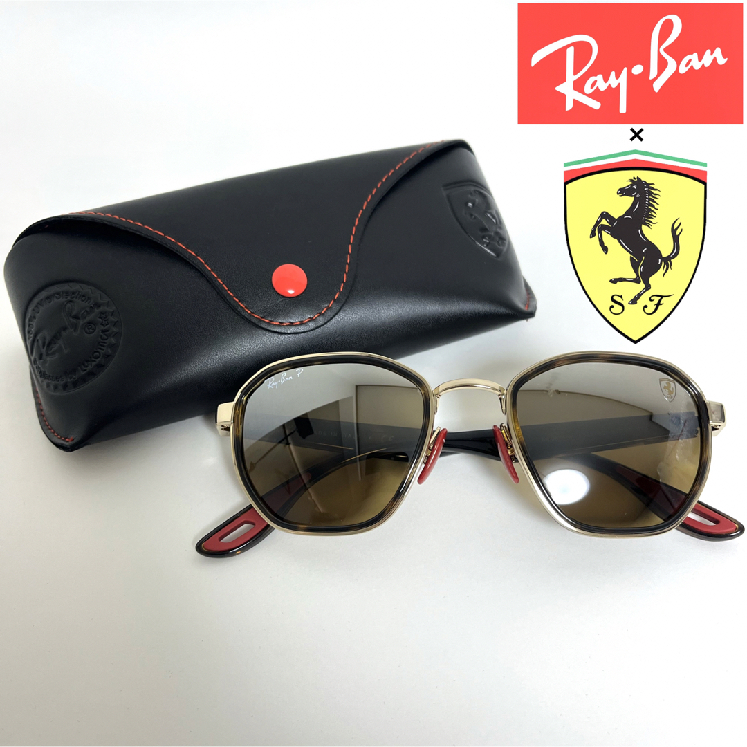 現行　Ferrari × Ray Ban コラボ　サングラス　ポリッシュゴールド