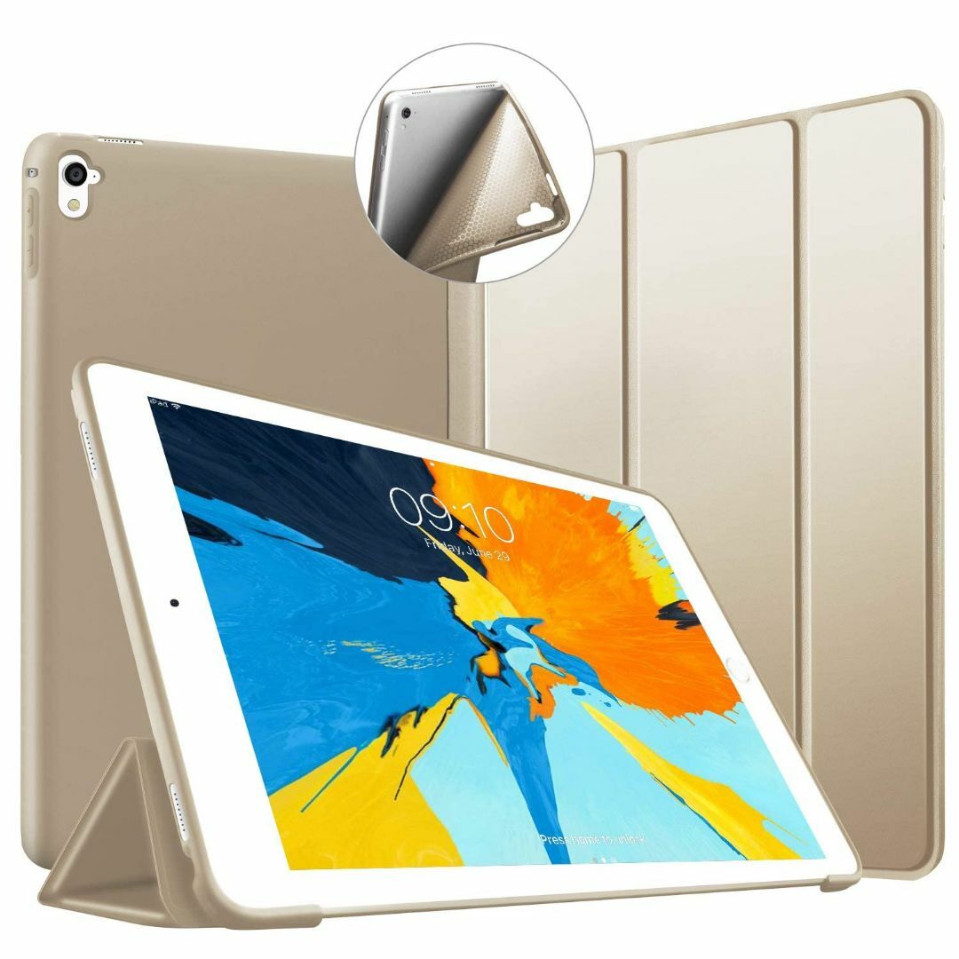 VAGHVEO iPad Pro 9.7インチ カバー ゴールド - iPadアクセサリー