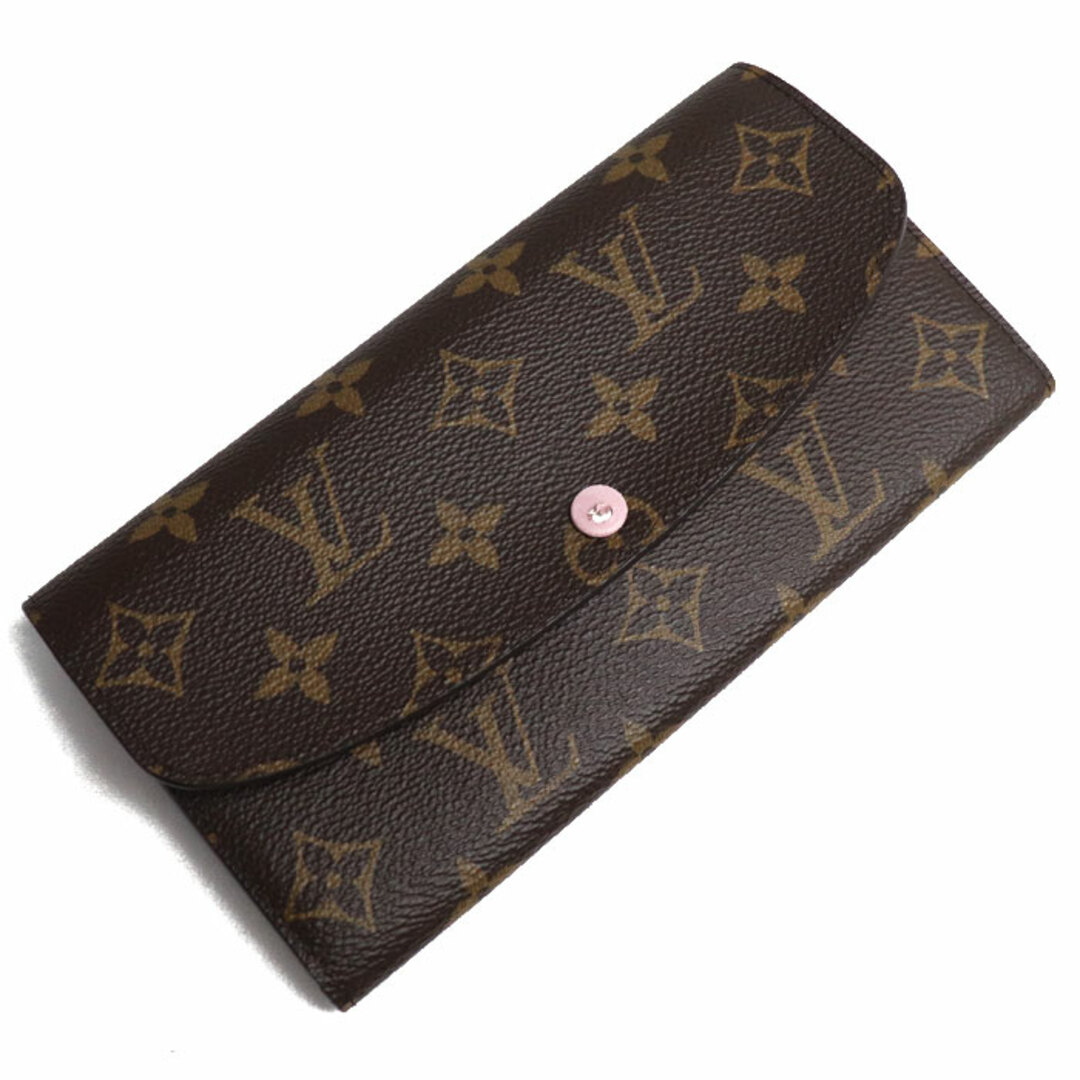 LOUIS VUITTON ルイ・ヴィトン ポルトフォイユ・エミリー 長財布 モノグラム ブラウン ローズバレリーヌ M61289 ICタグ 訳アリ レディース