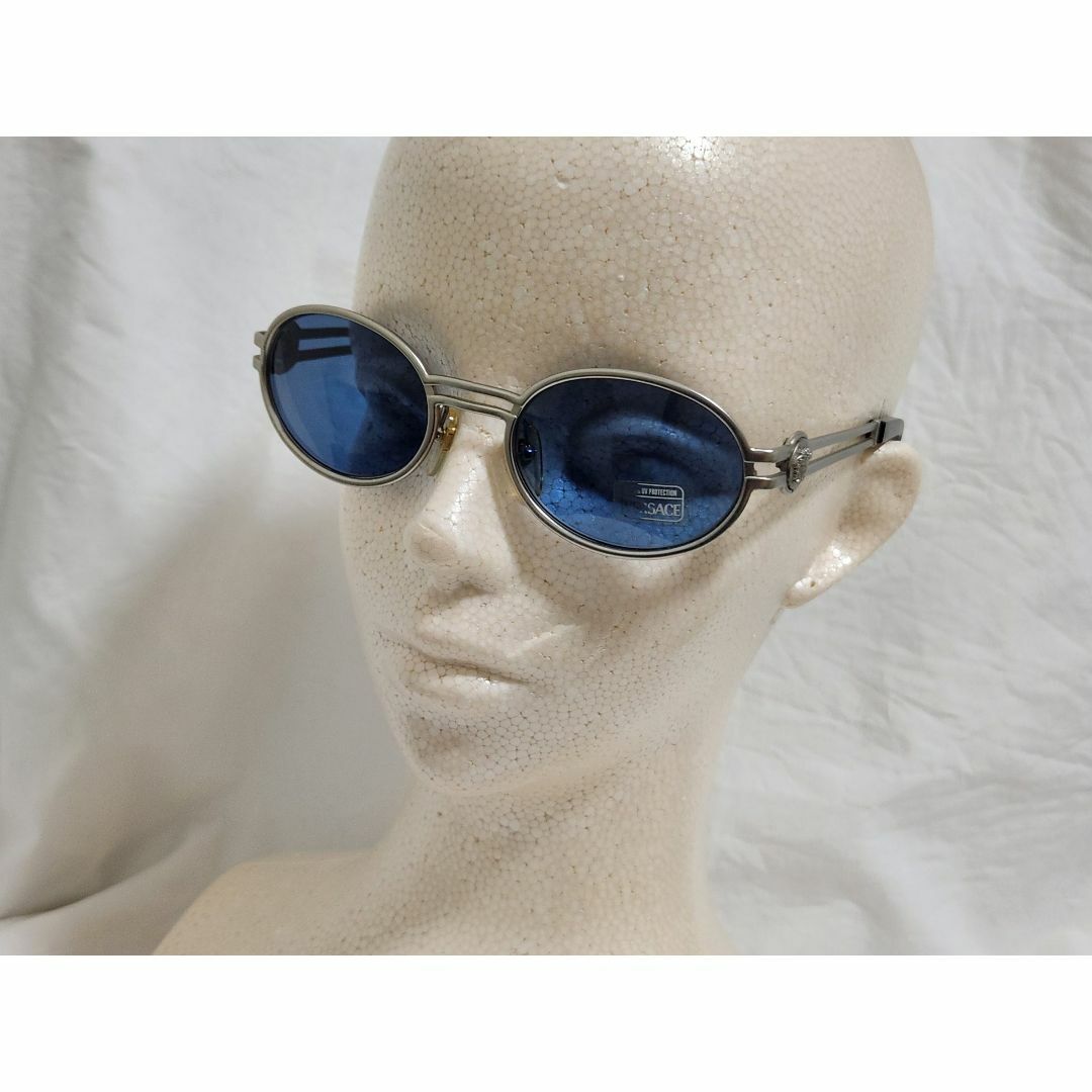 正規未 レア ヴェルサーチ メデューサロゴ ラウンドマットメタルサングラス 眼鏡