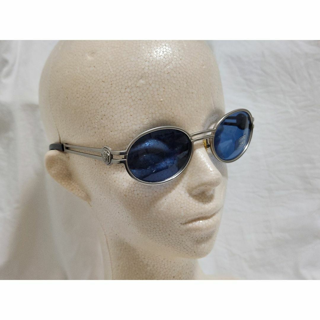 正規未 レア ヴェルサーチ メデューサロゴ ラウンドマットメタルサングラス 眼鏡