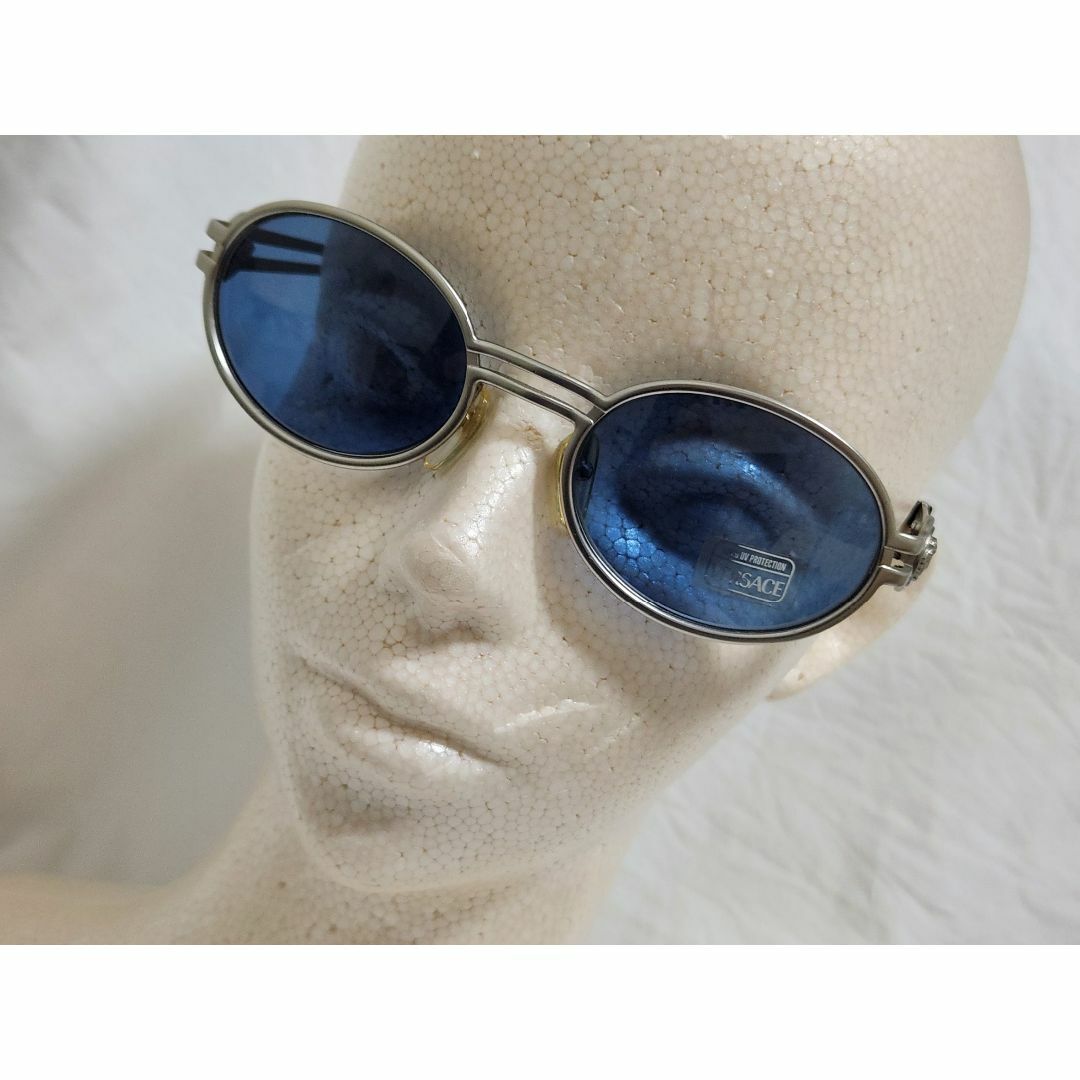 VERSACE(ヴェルサーチ)の正規未 レア ヴェルサーチ メデューサロゴ ラウンドマットメタルサングラス 眼鏡 メンズのファッション小物(サングラス/メガネ)の商品写真
