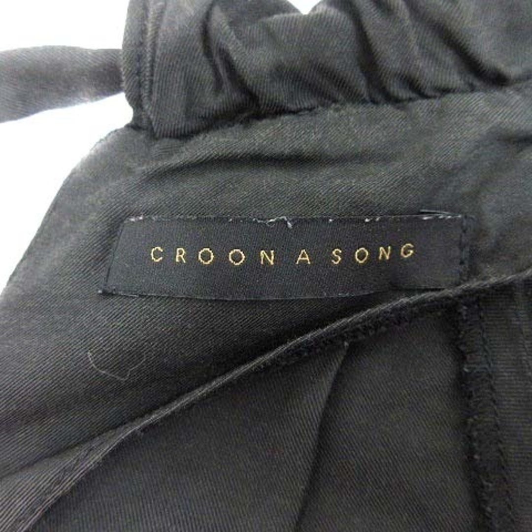 CROON A SONG(クルーンアソング)のCROON A SONG ブラウス ドルマンスリーブ 五分袖 36 黒 ■MO レディースのトップス(その他)の商品写真