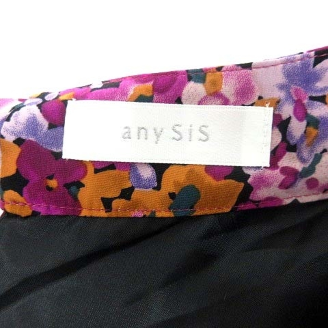 anySiS(エニィスィス)のエニィスィス エニシス anySiS ワンピース ひざ丈 花柄 長袖 2 ピンク レディースのワンピース(ひざ丈ワンピース)の商品写真