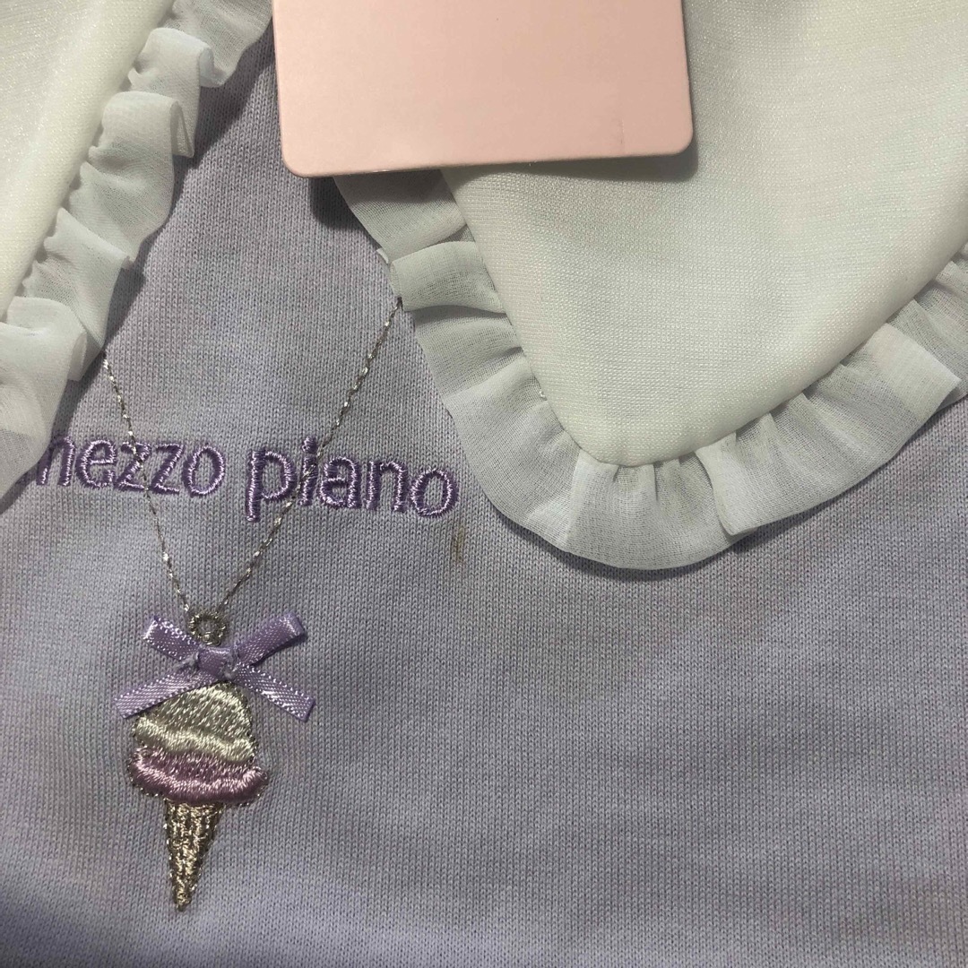 mezzo piano - メゾピアノ新品タグ付きビッグカラー半袖Tシャツ110の