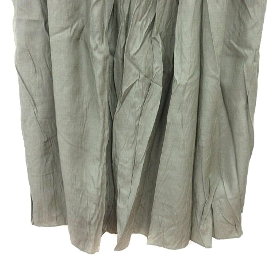ABAHOUSE(アバハウス)のアバハウス フレアスカート マキシ ロング 緑 カーキ ■MO レディースのスカート(ロングスカート)の商品写真