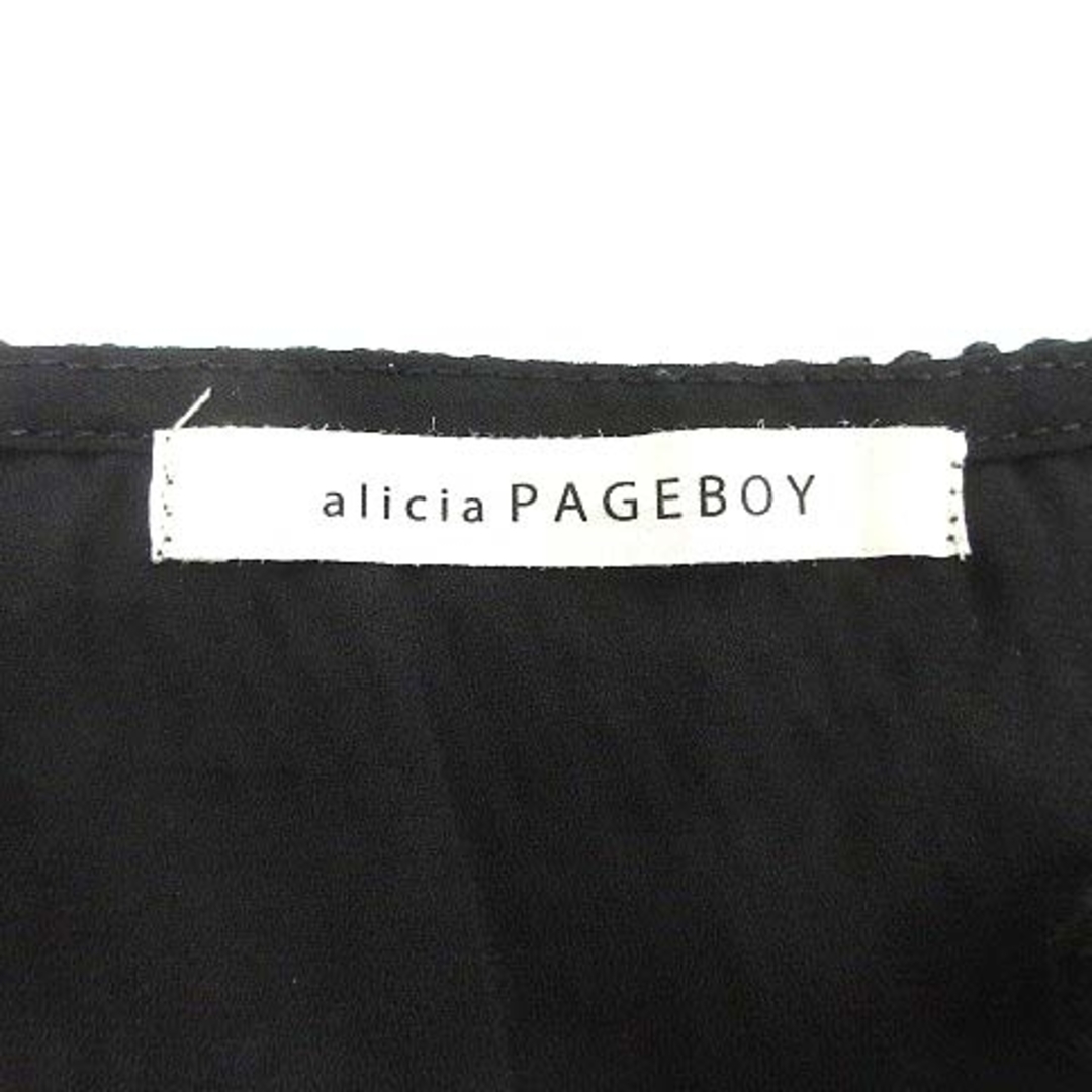 PAGEBOY(ページボーイ)のPAGE BOY alicia ブラウス シフォン レース 七分袖 F 黒 レディースのトップス(その他)の商品写真