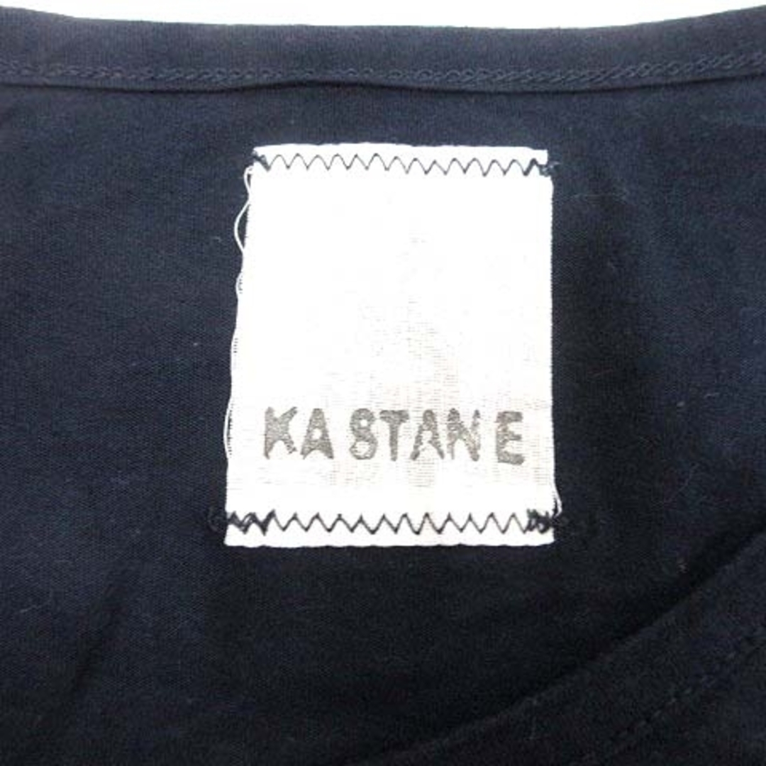 Kastane(カスタネ)のKastane カットワーク 切替 シフォン 半袖 FREE 紺 ネイビー レディースのトップス(カットソー(半袖/袖なし))の商品写真