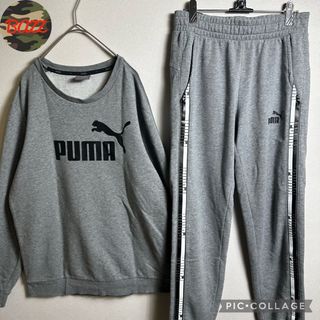 PUMA プーマ スウェット 上下 セットアップ トレーナー ビッグロゴ 古着 PUMA プーマ スウェット 上下 セットアップ トレーナー ビッグロゴ